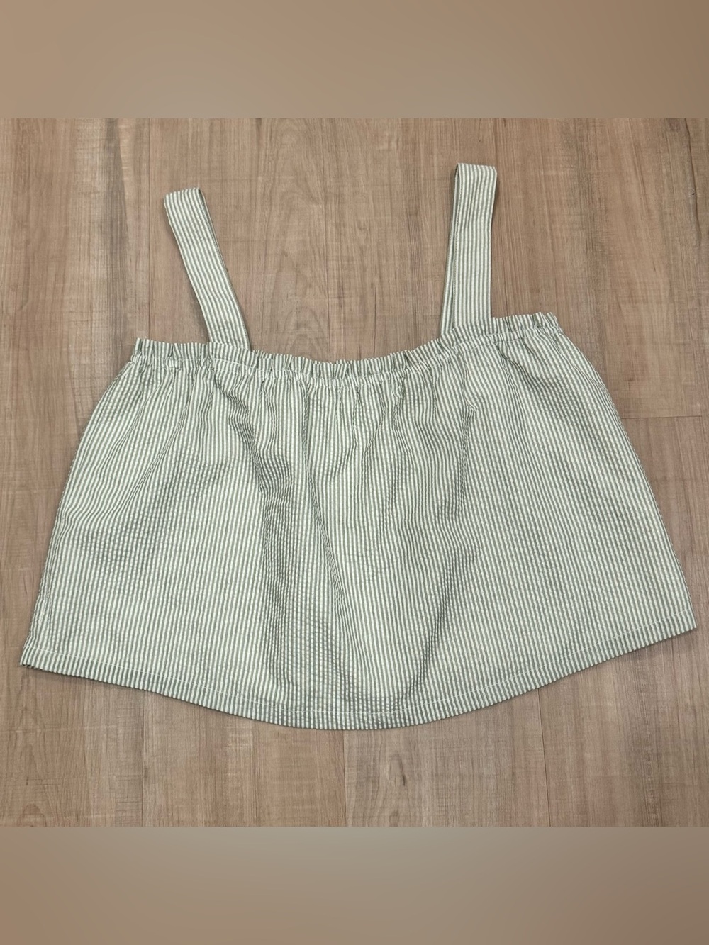 Sugarlips Green and White Striped Camisole Tank Top